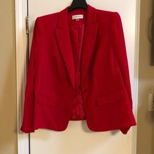Red Calvin Klein suit jacket / blazer
